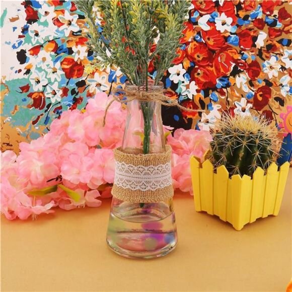 Natural Jute Burlap Ribbon Roll with White Lace Trims Tape for DIY - Picture 5 of 8